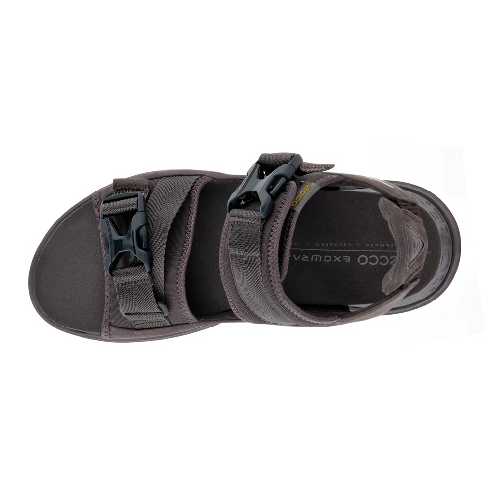 ECCO Mens Sandals Dark Grey - Exowrap 2S Buckle - FHK-439508